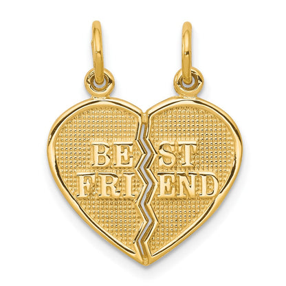 10K Gelbgold Beste Freund 2 Stück Break-a-part Charm