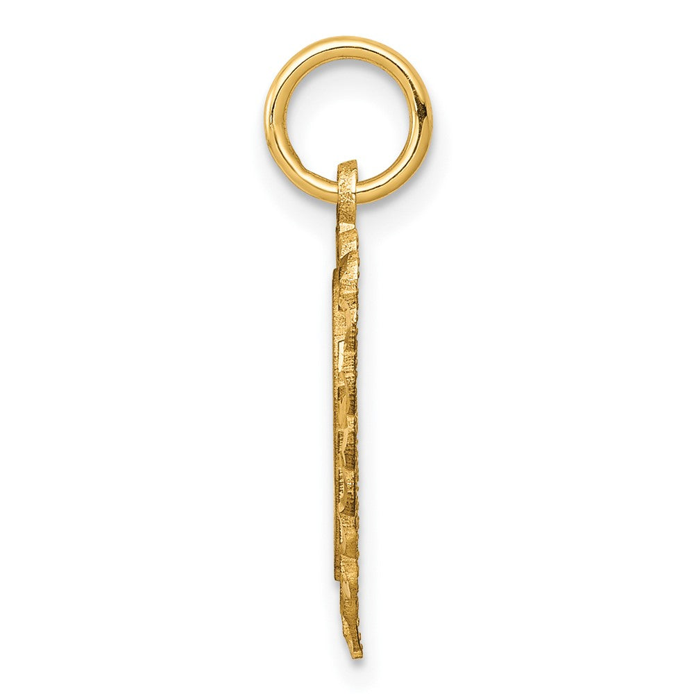 10K Gelbgold Herz Charm
