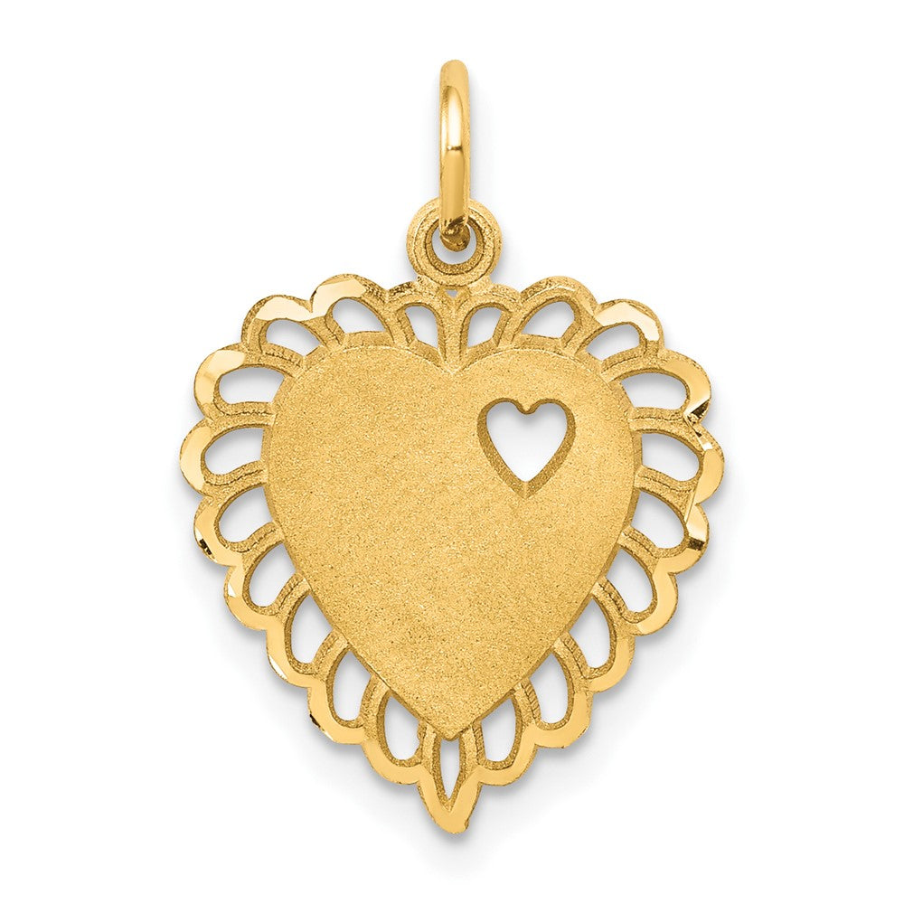 10K Gelbgold Herz Charm