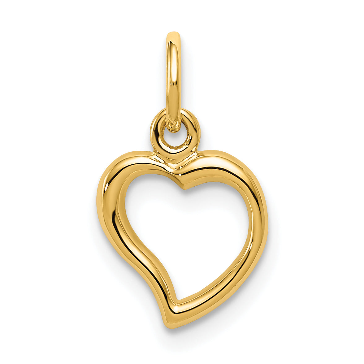 10K Gelbgold 10K Poliert Herz Anhänger