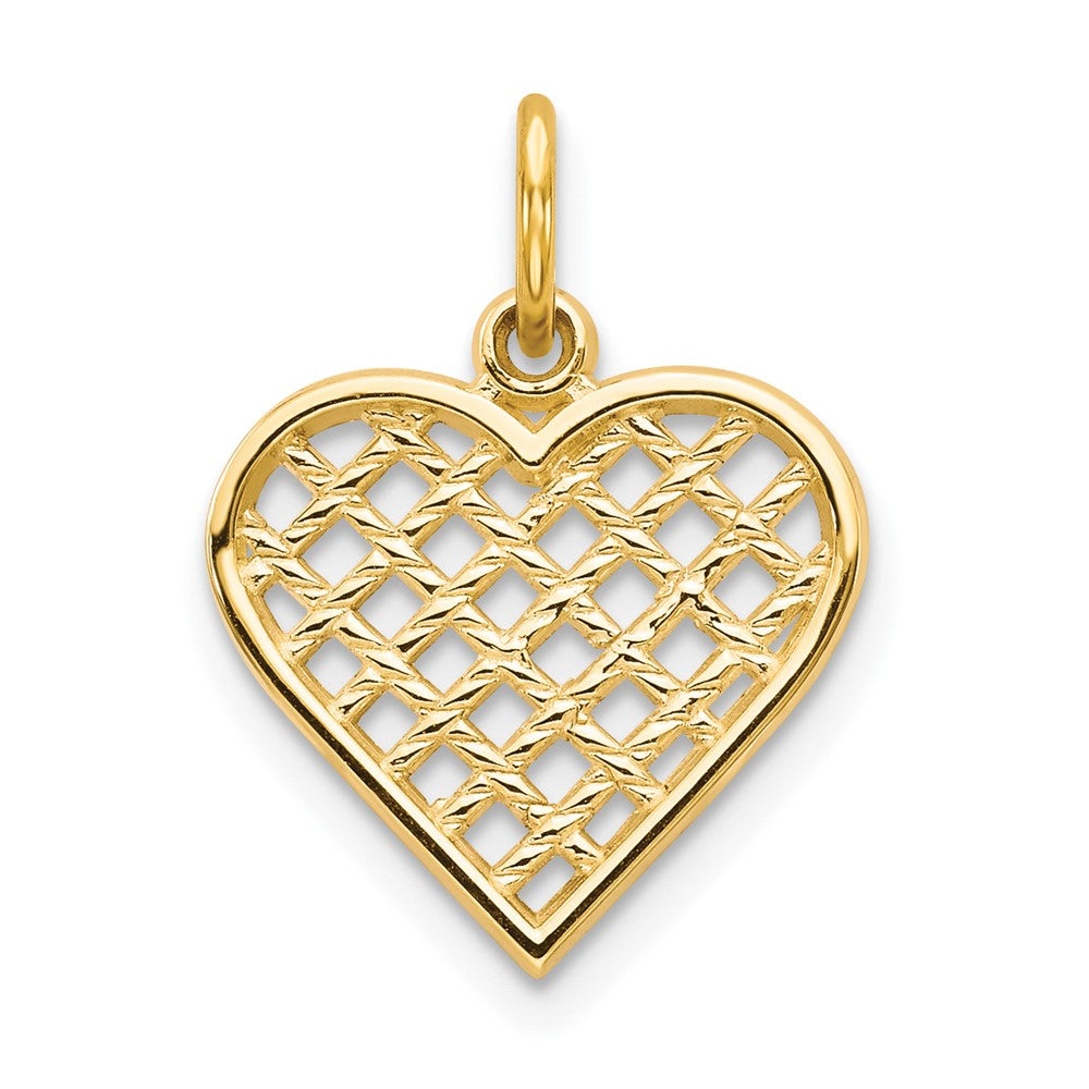 10K Gelbgold Herz Charm