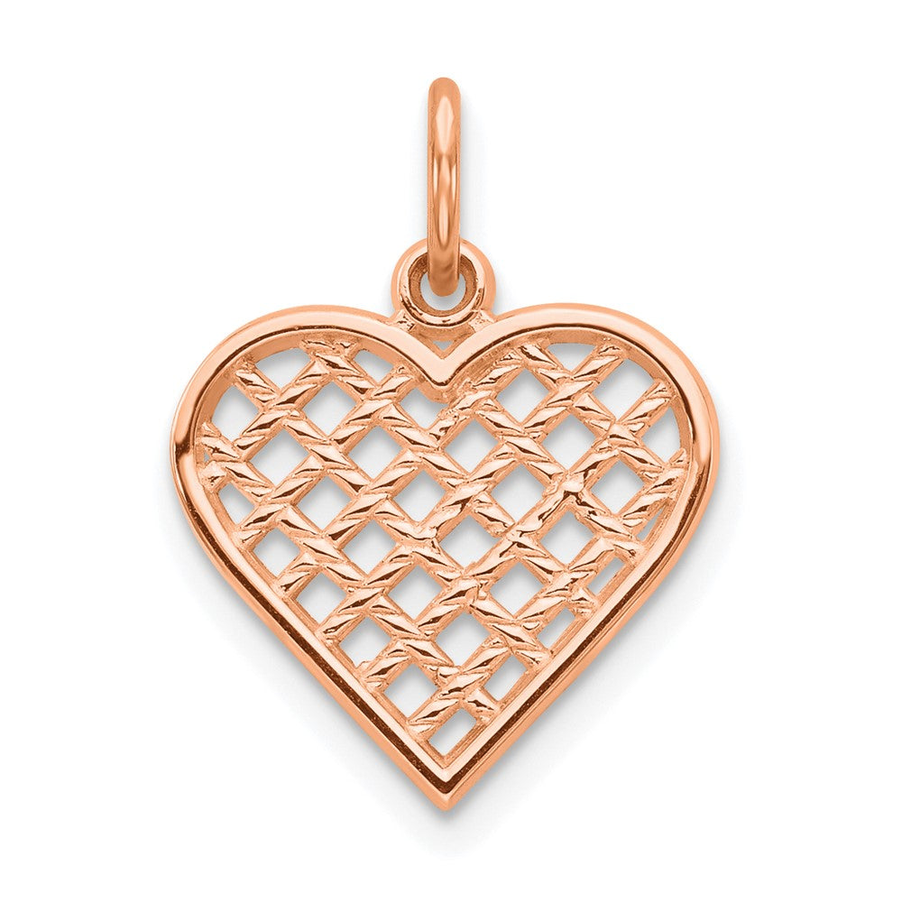 10K Roségold Herz Charm