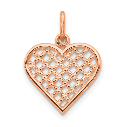 10K Roségold Herz Charm