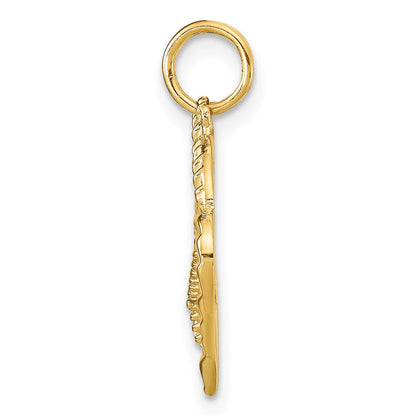 10K Gelbgold Herz Charm