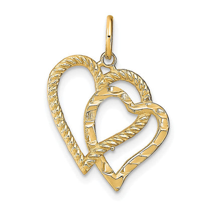 10K Gelbgold Herz Charm