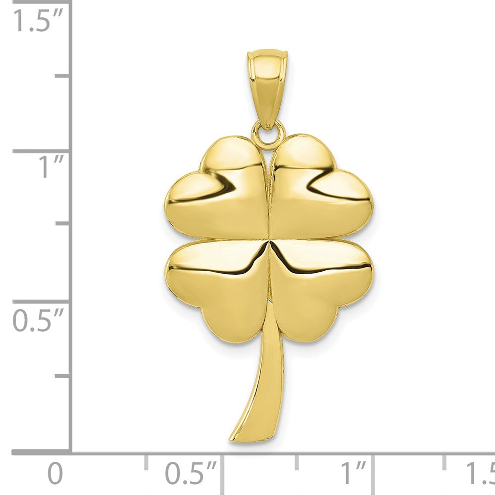 10K Gelbgold 4-leaf Klee Anhänger