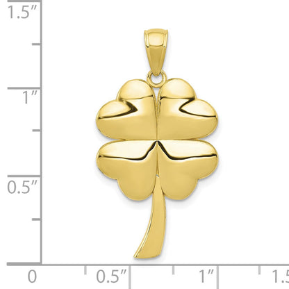 10K Gelbgold 4-leaf Klee Anhänger