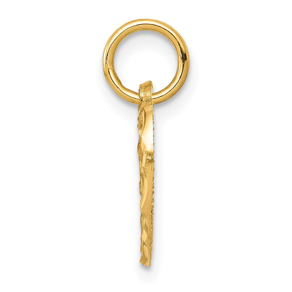 10K Gelbgold Herz Charm