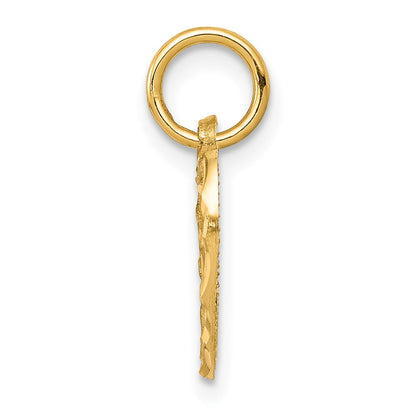 10K Gelbgold Herz Charm