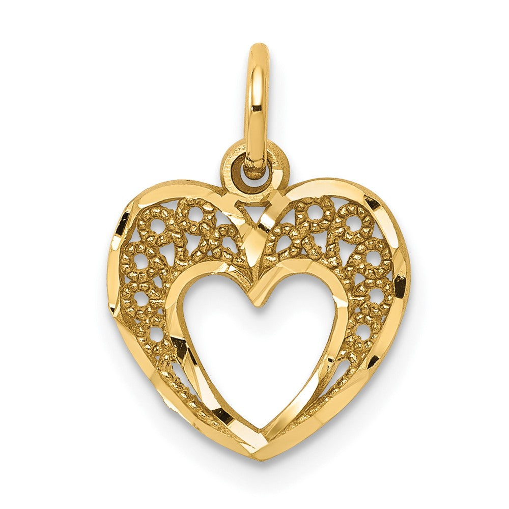 10K Gelbgold Herz Charm
