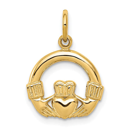 10K Gelbgold Claddagh Charm