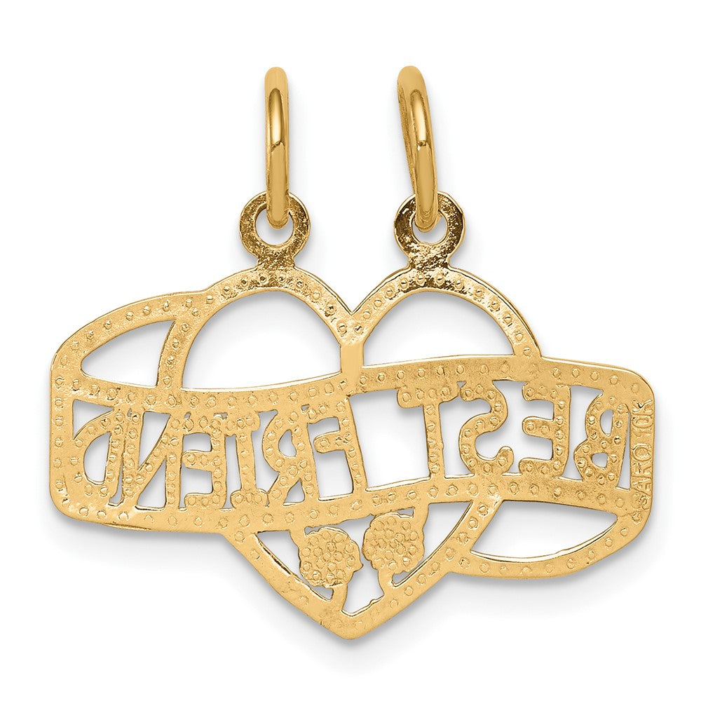 10K Gelbgold Beste Freund 2 Stück Break-a-part Charm