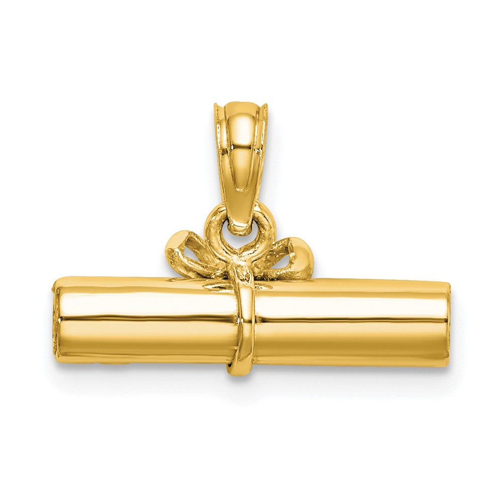 10K Gelbgold 3-d Diploma Anhänger