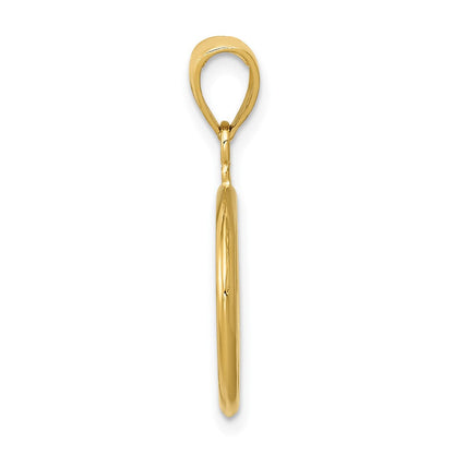 10K Gelbgold 10K 3d Frieden Symbol Anhänger