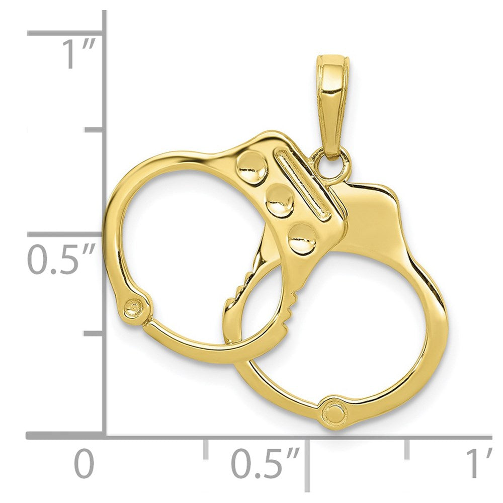 10K Gelbgold 10K Handcuffs Anhänger