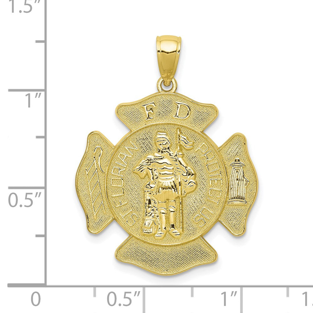 10K Gelbgold St. Florian Protect Us/fire Dept. Anhänger