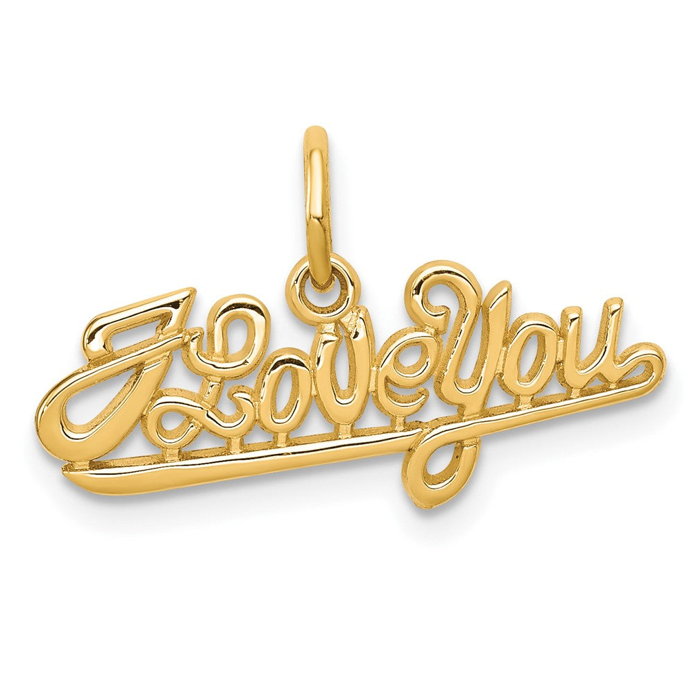 10K Gelbgold I Liebe You Charm