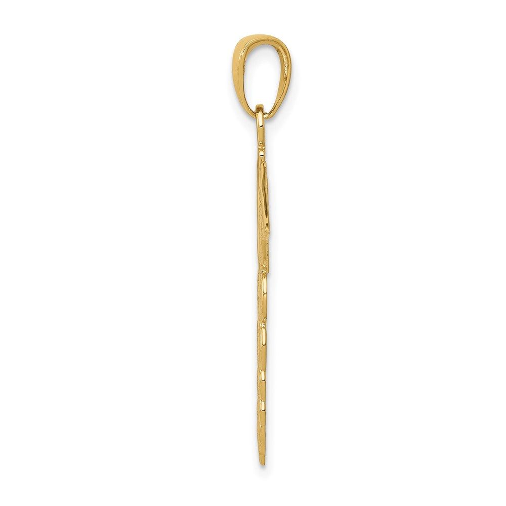 10K Gelbgold Caduceus Anhänger