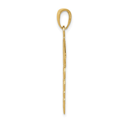 10K Gelbgold Caduceus Anhänger