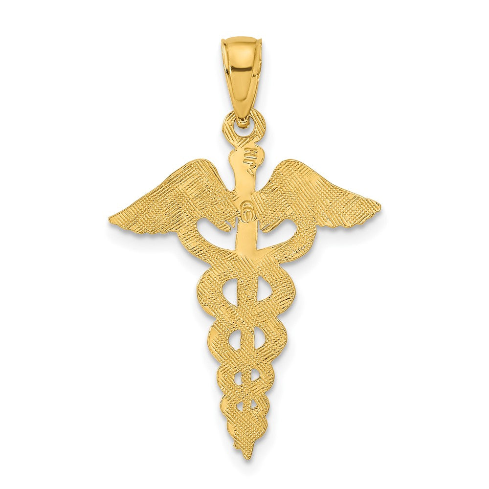 10K Gelbgold Caduceus Anhänger