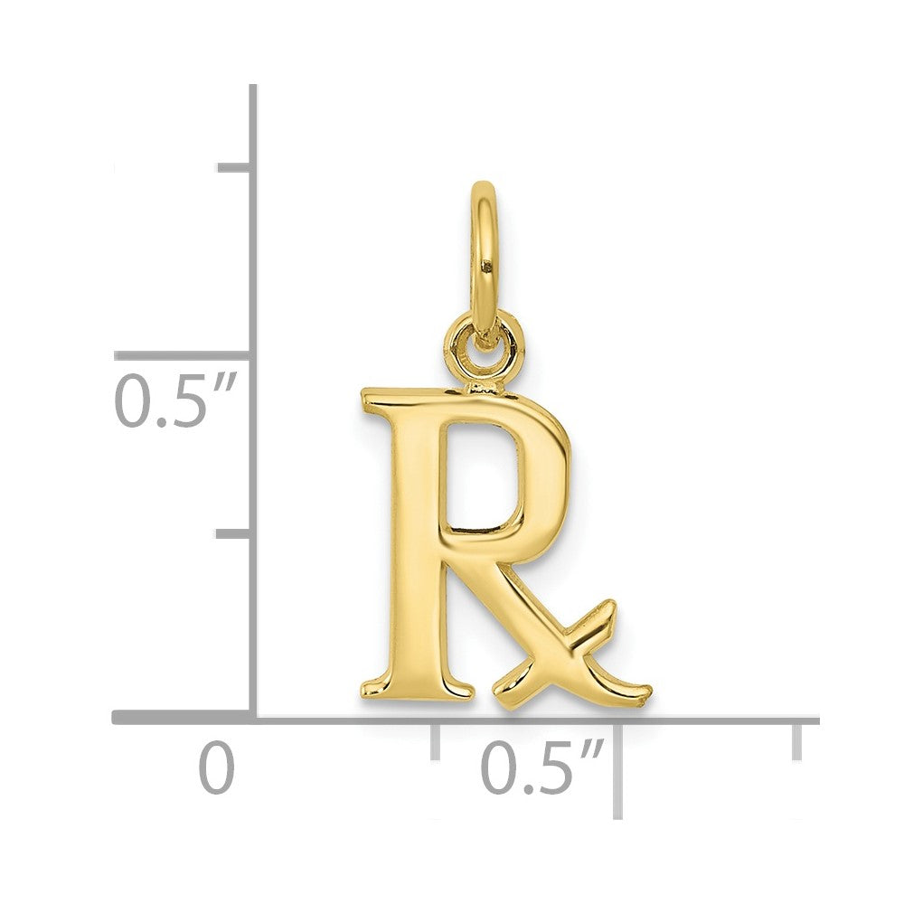 10K Gelbgold Prescription Symbol Rx Charm