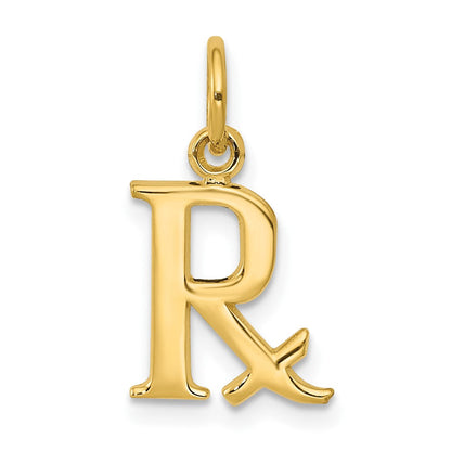 10K Gelbgold Prescription Symbol Rx Charm