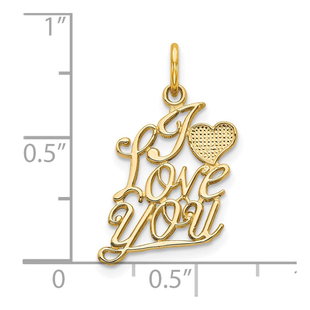 10K Gelbgold I Liebe You Charm