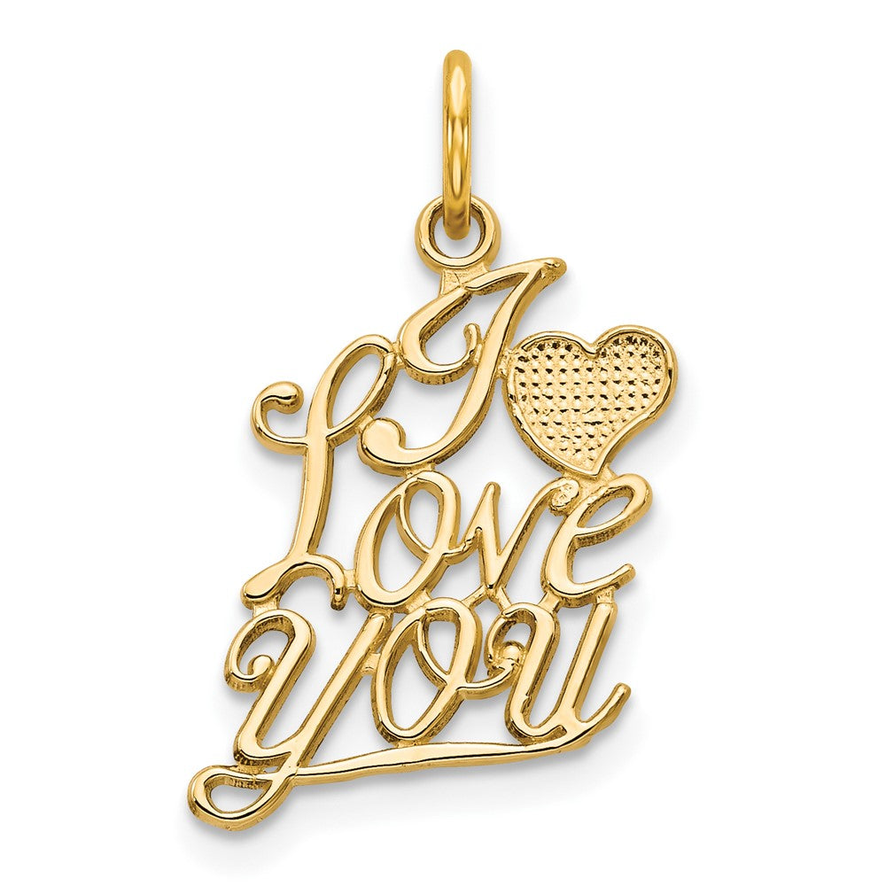 10K Gelbgold I Liebe You Charm
