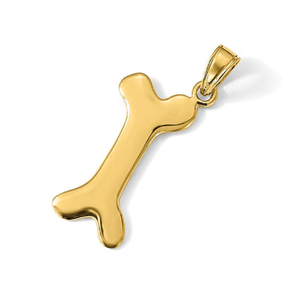 10K Gelbgold 3-d Hund Bone Anhänger