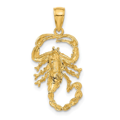 10K Gelbgold Scorpion Charm
