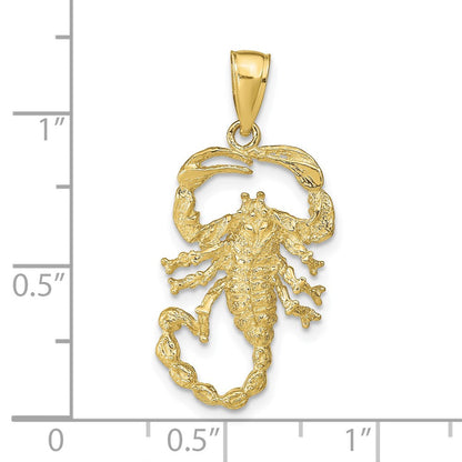 10K Gelbgold Scorpion Charm