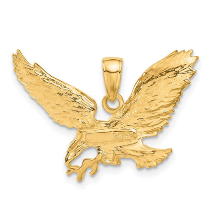 10K Gelbgold Massiv Poliert Adler Anhänger