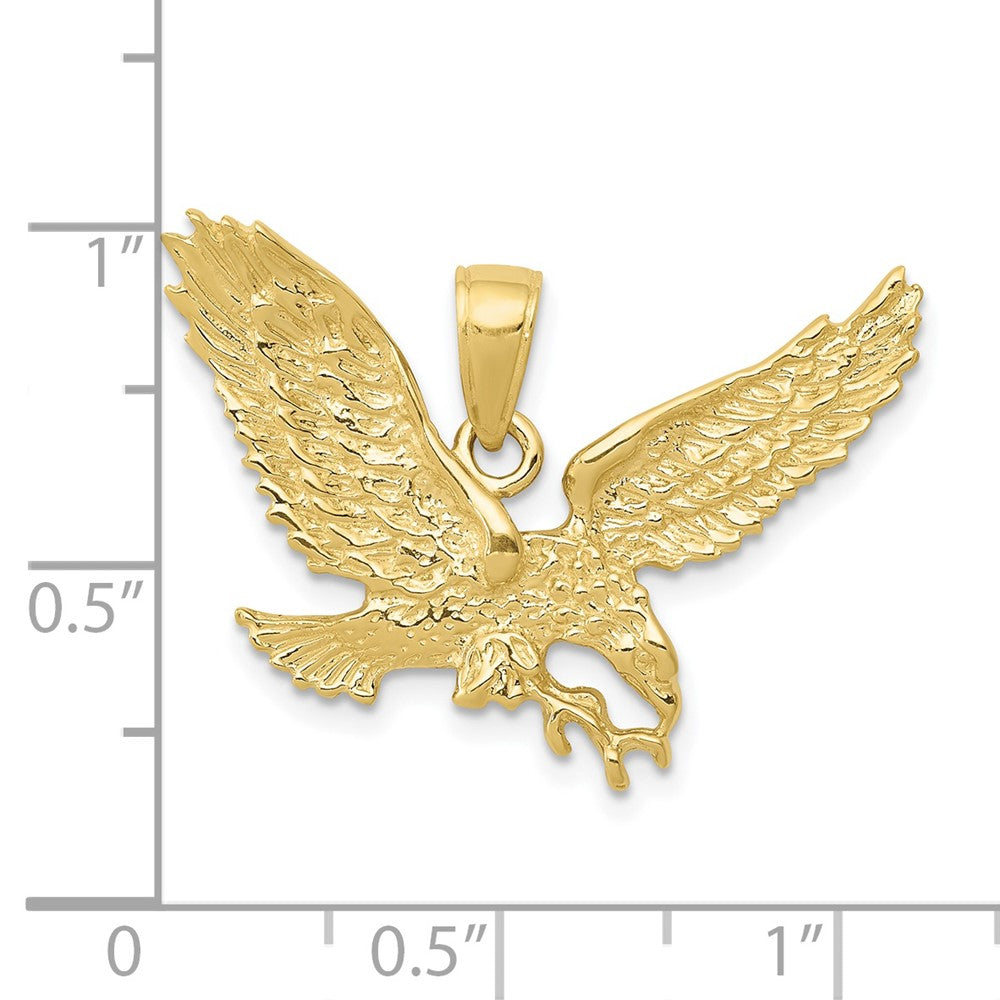 10K Gelbgold Massiv Poliert Adler Anhänger
