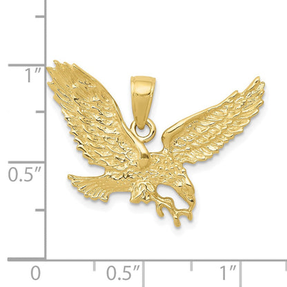 10K Gelbgold Massiv Poliert Adler Anhänger