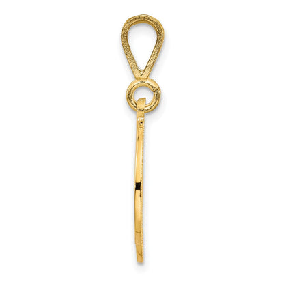 10K Gelbgold Filigran Initiale D Anhänger