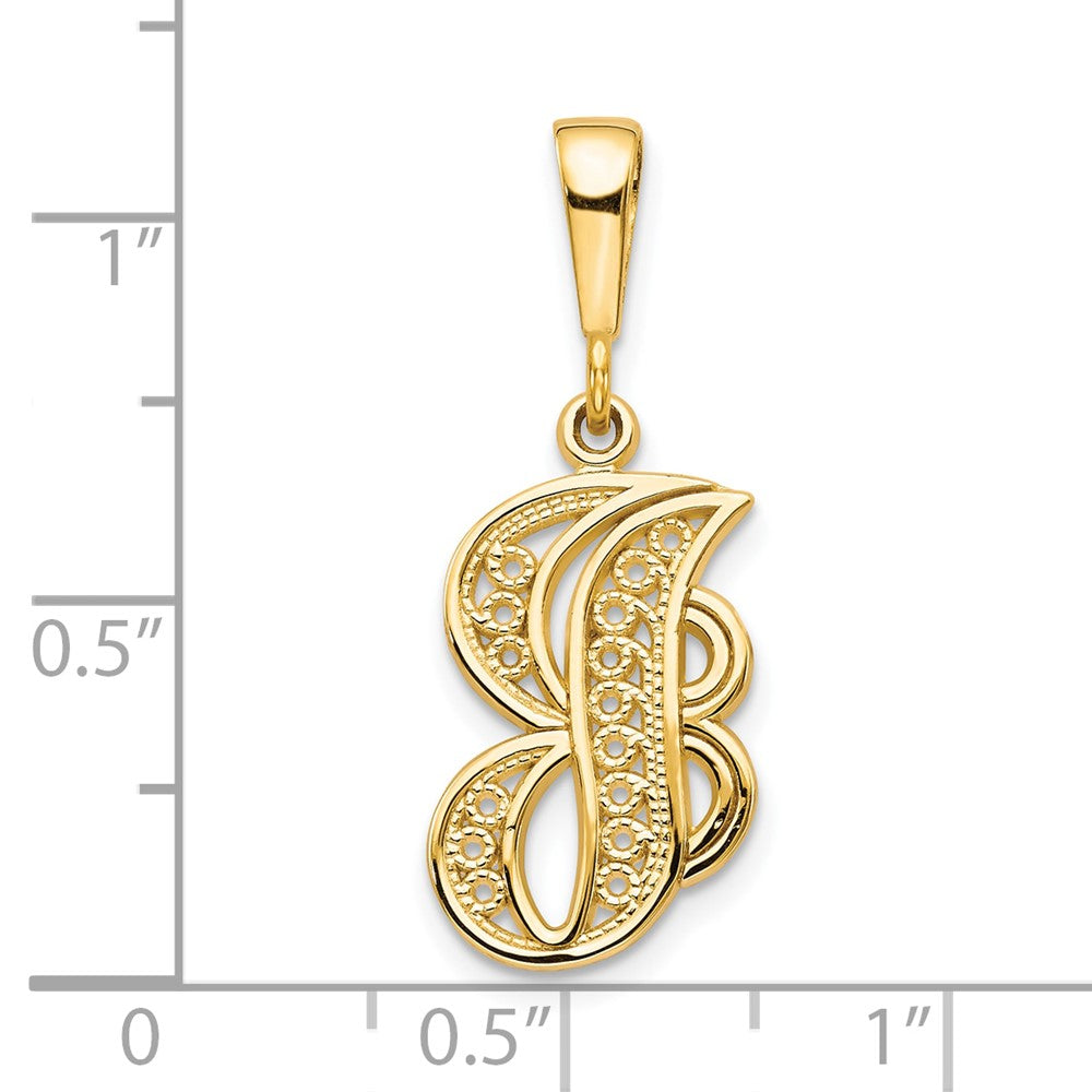 10K Gelbgold Initiale J Anhänger