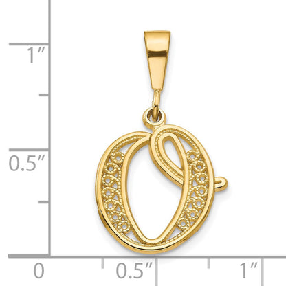 10K Gelbgold Initiale O Anhänger