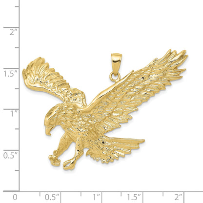 10K Gelbgold Massiv Poliert Adler Anhänger