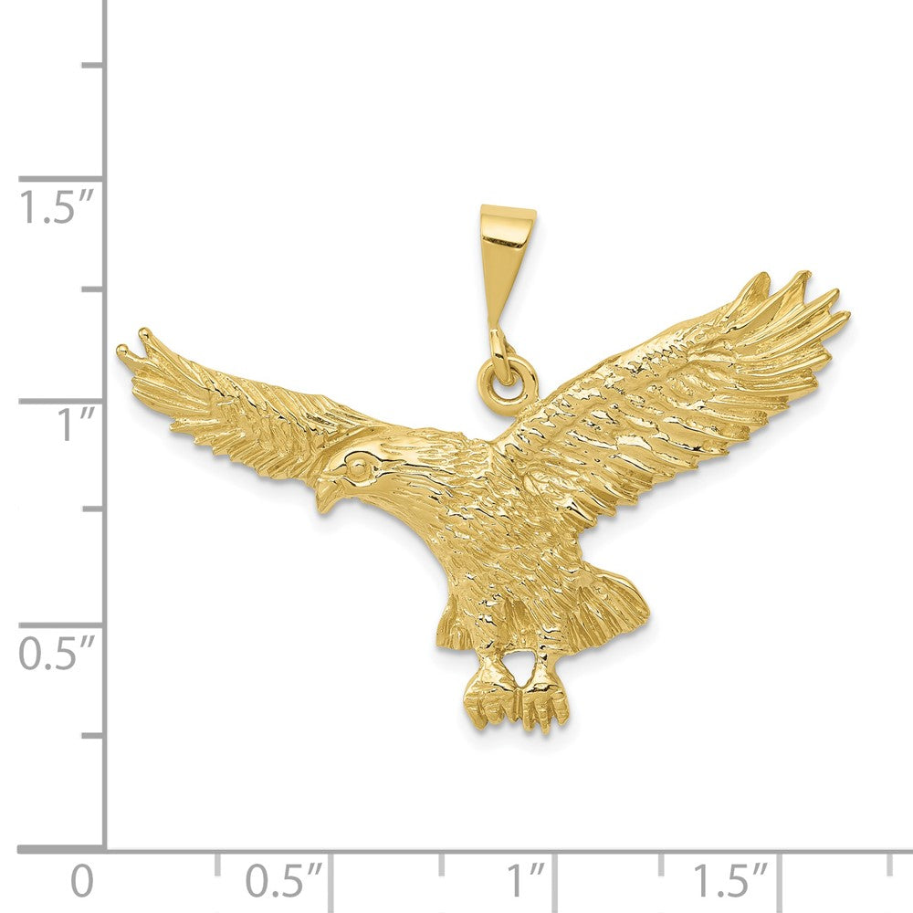 10K Gelbgold Massiv Poliert Adler Anhänger