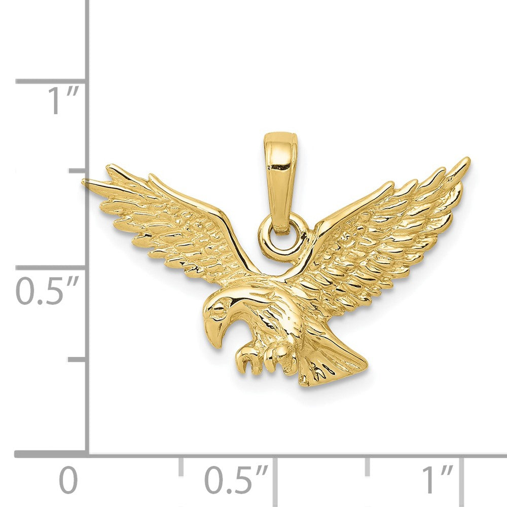 10K Gelbgold 3-d Adler Charm