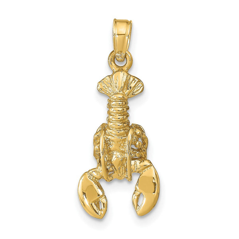 10K Gelbgold 3-d Beweglich Karabiner Anhänger