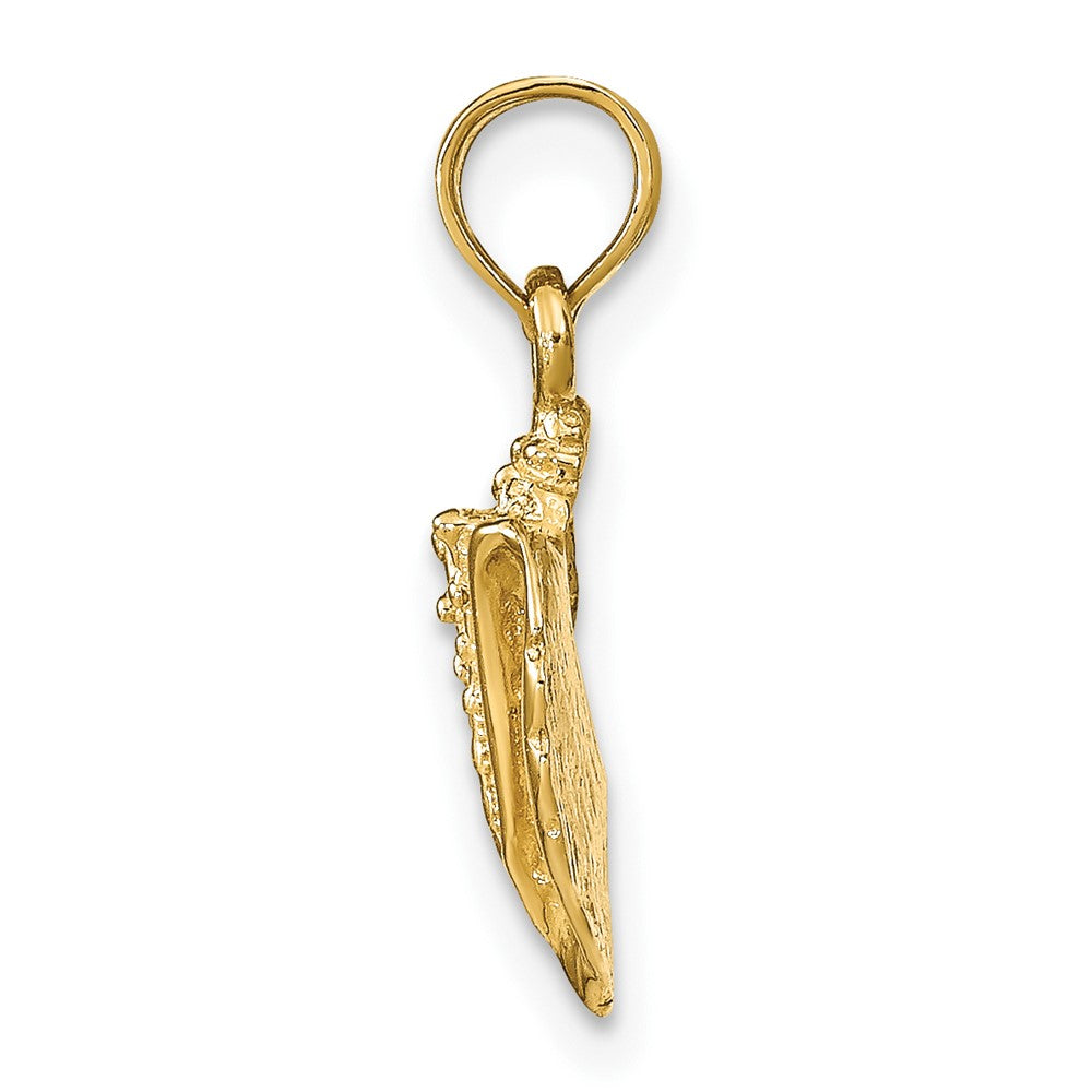 10K Gelbgold Conch Muschel Anhänger