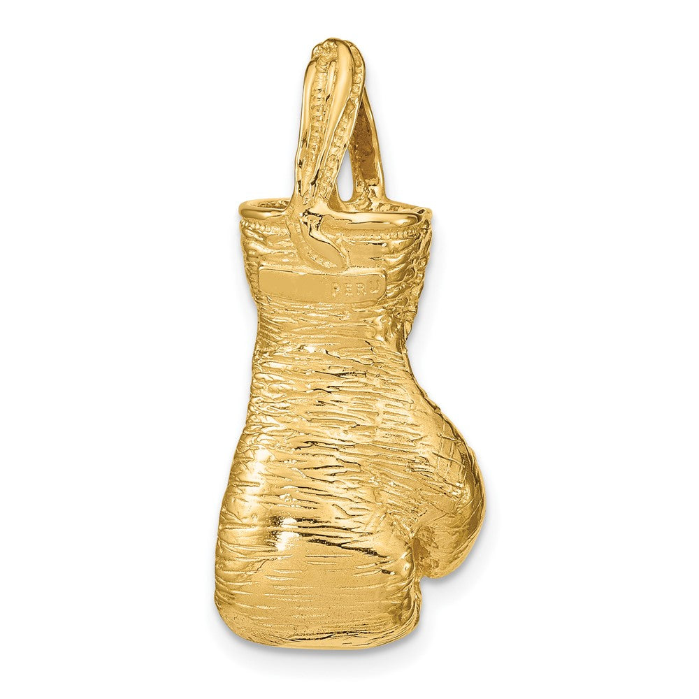 10K Gelbgold 10K Hohl Poliert 3-d Boxing Glove Anhänger