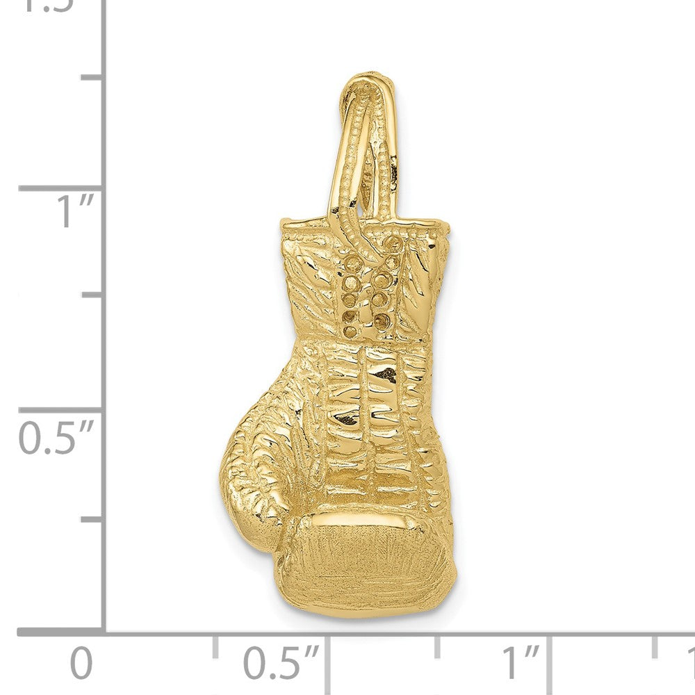 10K Gelbgold 10K Hohl Poliert 3-d Boxing Glove Anhänger