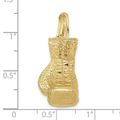 10K Gelbgold 10K Hohl Poliert 3-d Boxing Glove Anhänger
