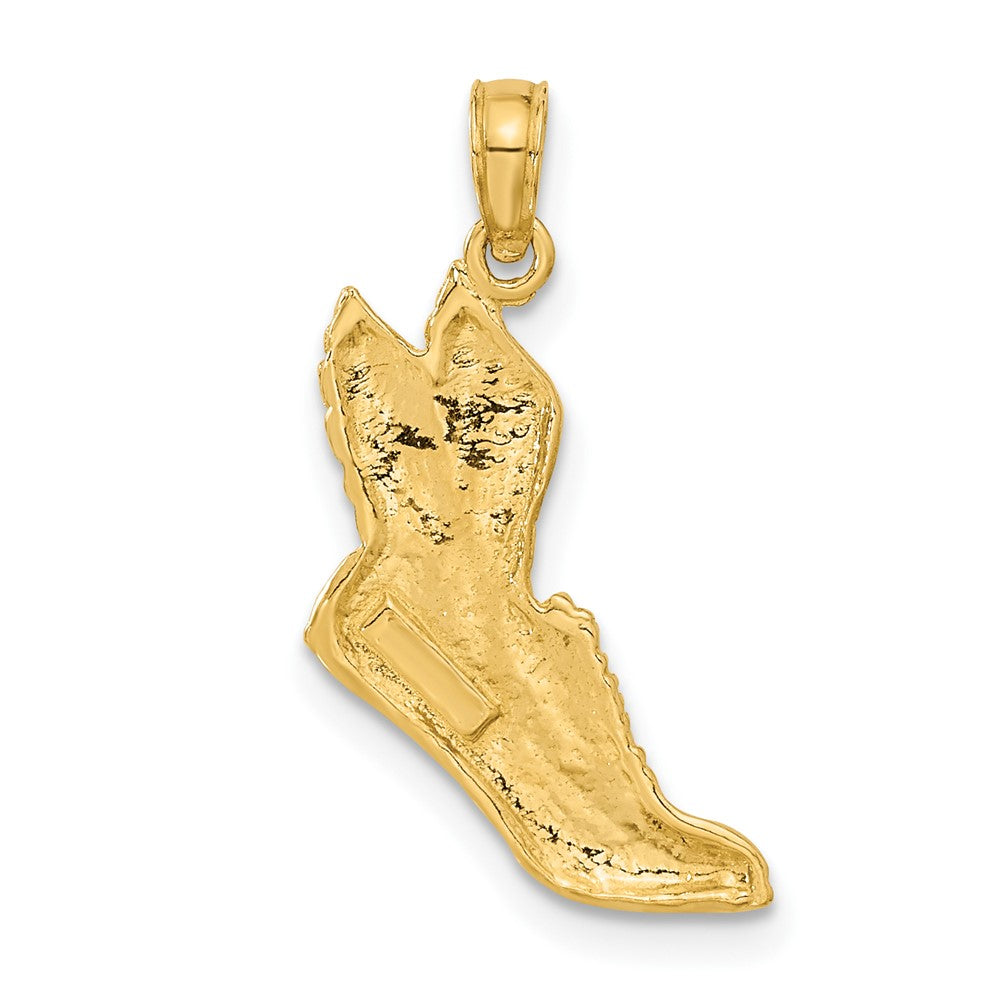 10K Gelbgold 10K Poliert Running Schuh Anhänger
