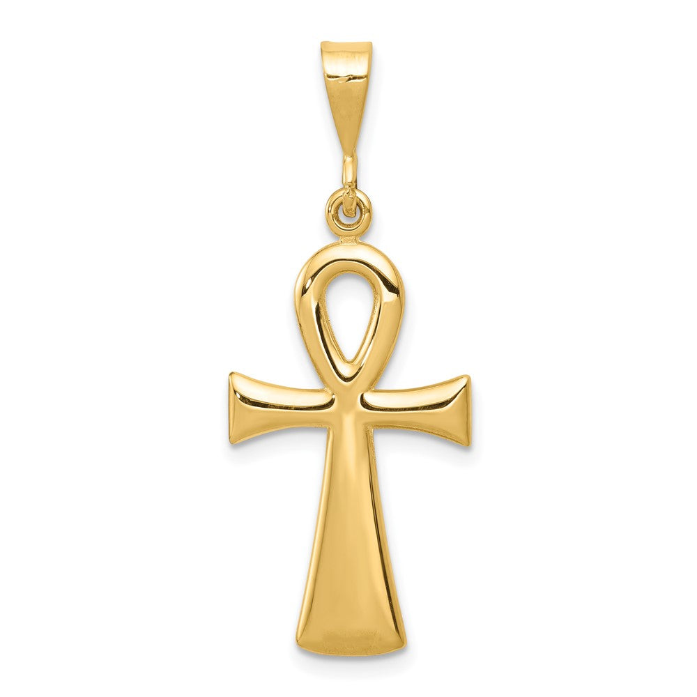 10K Gelbgold Egyptian Ankh Kreuz Anhänger