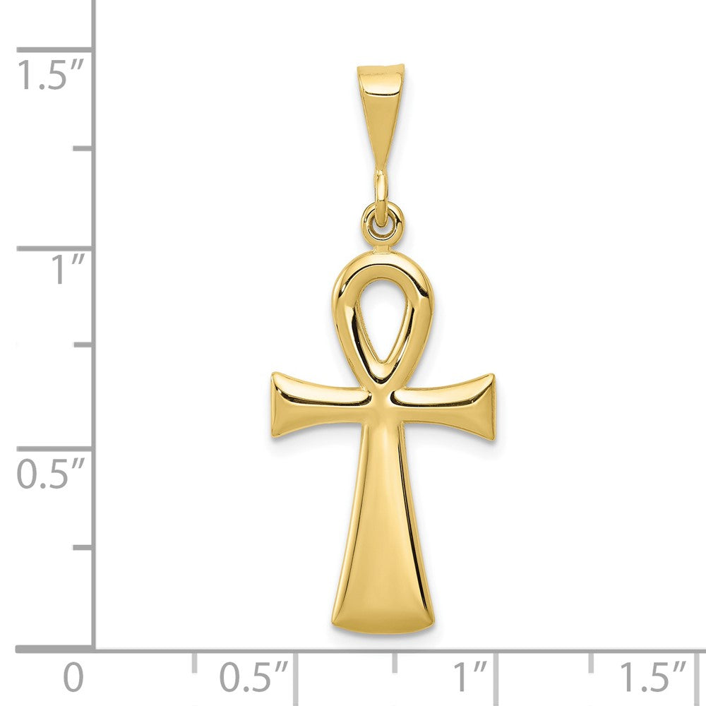 10K Gelbgold Egyptian Ankh Kreuz Anhänger