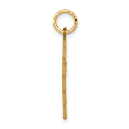 10K Gelbgold Massiv Flach-backed Eastern Orthodox Kreuz Anhänger
