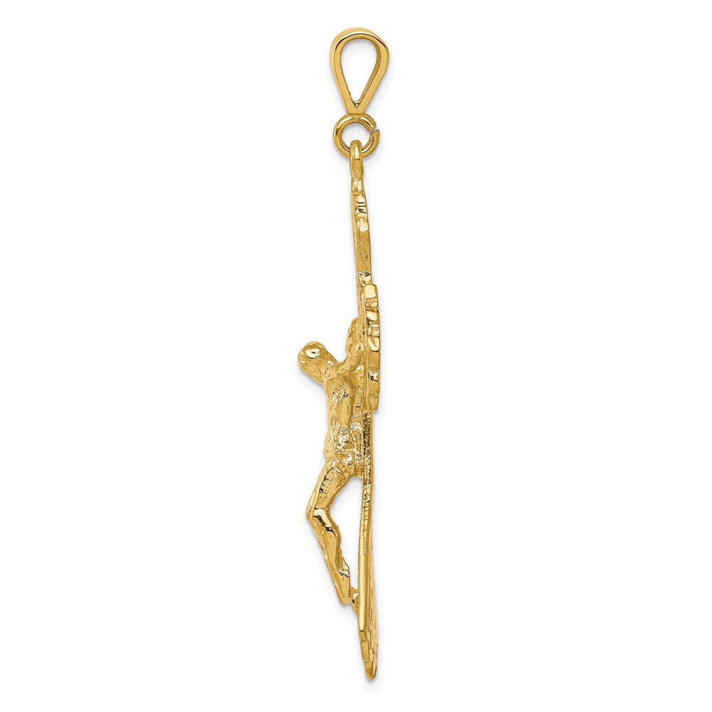 10-Karat-Gelbgold-Kruzifix-Charm
